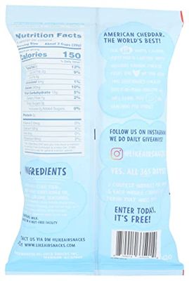 Like Air Puffcorn, White Cheddar, Kosher, Gluten Free &amp; Non-GMO, 4 Ounce (Pack of 12)