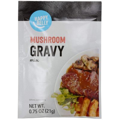 Amazon Brand - Happy Belly Mushroom Gravy Mix, 0.75 ounce (Pack of 12)