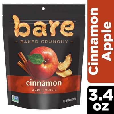 Bare Baked Crunchy Apple Chips, Cinnamon Apple, Gluten Free, 3.4 oz Bag