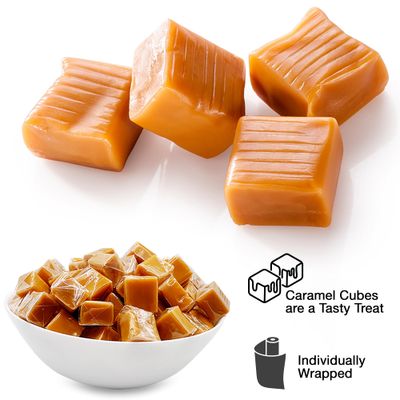 Caramel Cubes Candy Individually Wrapped - 1 Pound Bulk Bag - Caramel Candy Soft Classic Chewy Candy For All Holidays, And Any Occasion