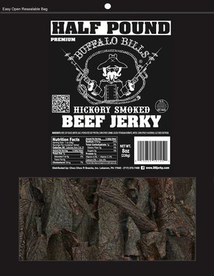 Buffalo Bills 8oz Premium Hickory Beef Jerky Pieces (hickory smoked jerky in random size pieces)