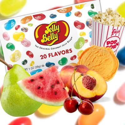 Sweetzo 20 Flavor Jelly Bean Assortment, Individual Packets of Chewy Fruity Candies, Party Favors and Goodie Bag Fillers - 1 Ounce (Pack of 6)