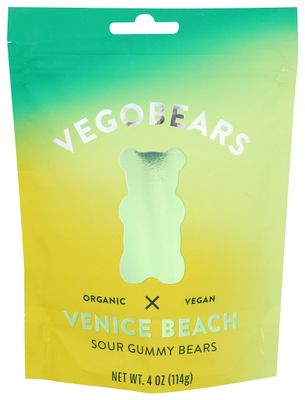 Vegobears Organic Sour Gummy Bears, 4 OZ