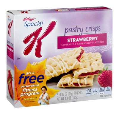 Kellogg&#39;s, Special K, Pastry Crisps, Strawberry, 4.4oz Box (Pack of 4)