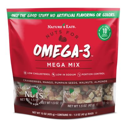 Nature&#39;s Eats Omega 3, Mega Mix Snack Pack, 15 Oz