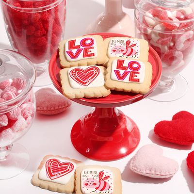 Cookies Class Favors Gift Basket for Kids Men Women Co workers Teacher  Individually Wrapped  12 Pack  Love Heart Be Mine Val Day