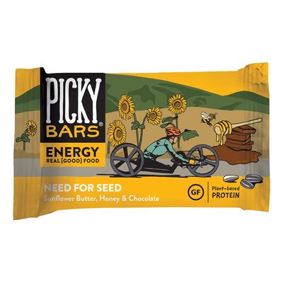 Picky Bars Real Food Energy Bars, Plant Based Protein, All-Natural, Gluten Free, Non-GMO, Non-Dairy, Need For Seed, Pack of 10