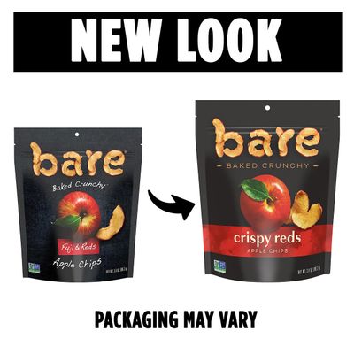 Bare Baked Crunchy, Apples Fuji &amp; Reds, 3.4 Ounce (Pack of 6)