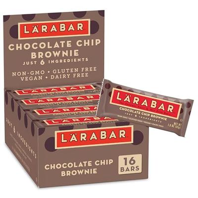 Larabar Chocolate Chip Brownie, Gluten Free Vegan Fruit &amp; Nut Bar, 16 Ct