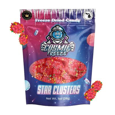 Cosmic Freeze Berry Star Clusters Freeze Dried Candy, Crunchy Freeze Dry Candy for Mix-In Snacks Candy Freeze Dried, Gluten-Free, Made in USA, 1.0 Oz, 1-pack