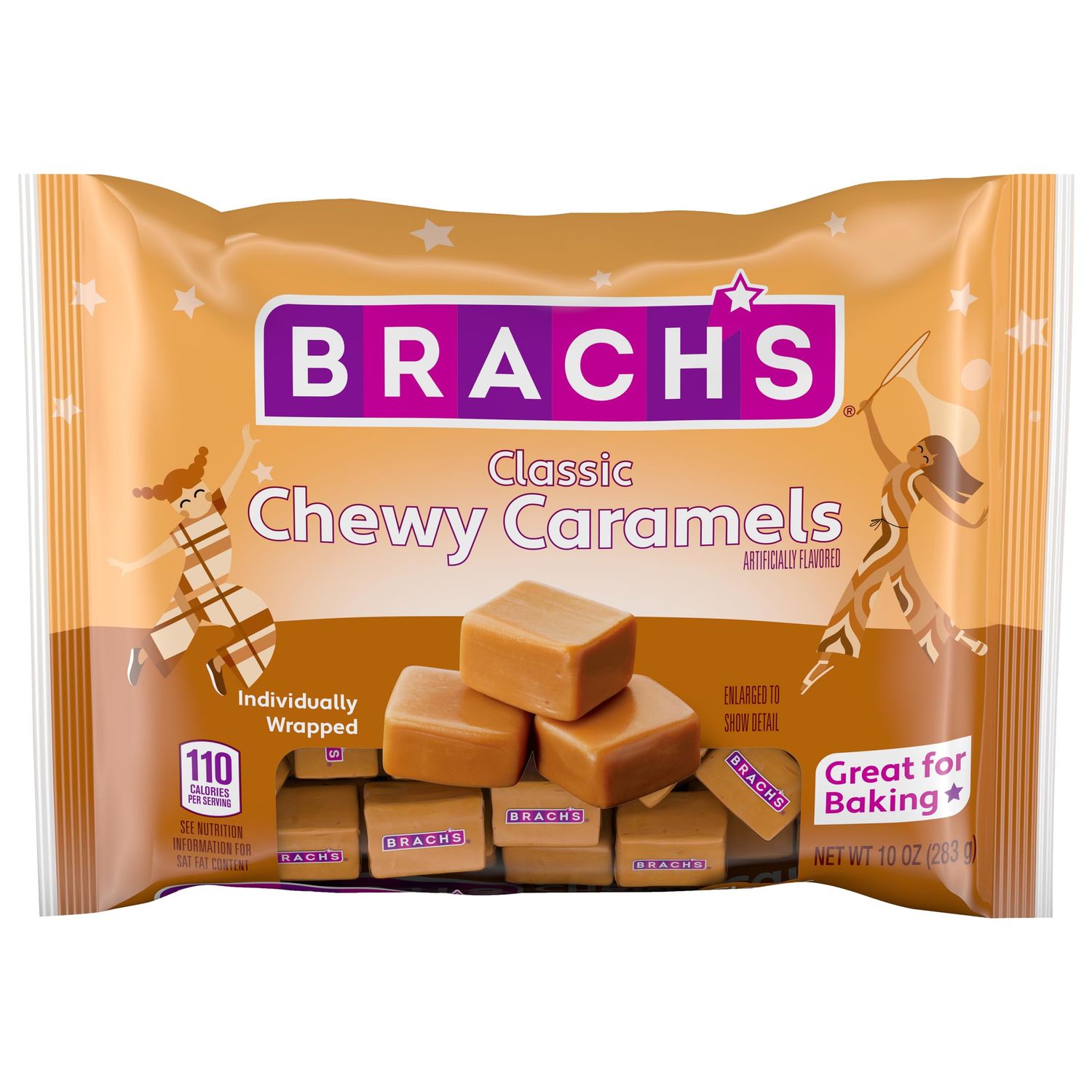 Brachs Milk Maid Caramels, Individually Wrapped Candy, 10oz Bag