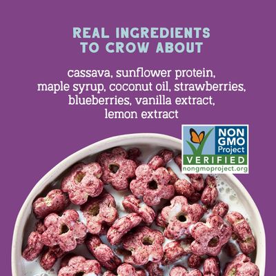 Seven Sundays Sunflower Cereal, Real Berry, 8 Oz Bag, Grain &amp; Gluten Free, 5g Upcycled Protein, 0g Refined Sugar, Crunchy Fruity Snack