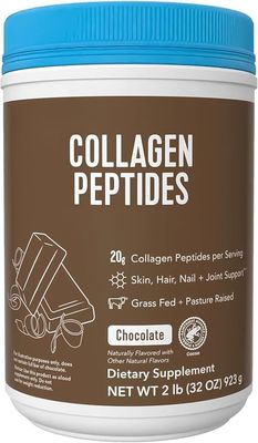 Vital Chocolate Protein Collagen Peptides, Pasture Raised, Grass Fed, Gluten/Zero Sugar Dairy Free,Paleo Friendly,(2LB)