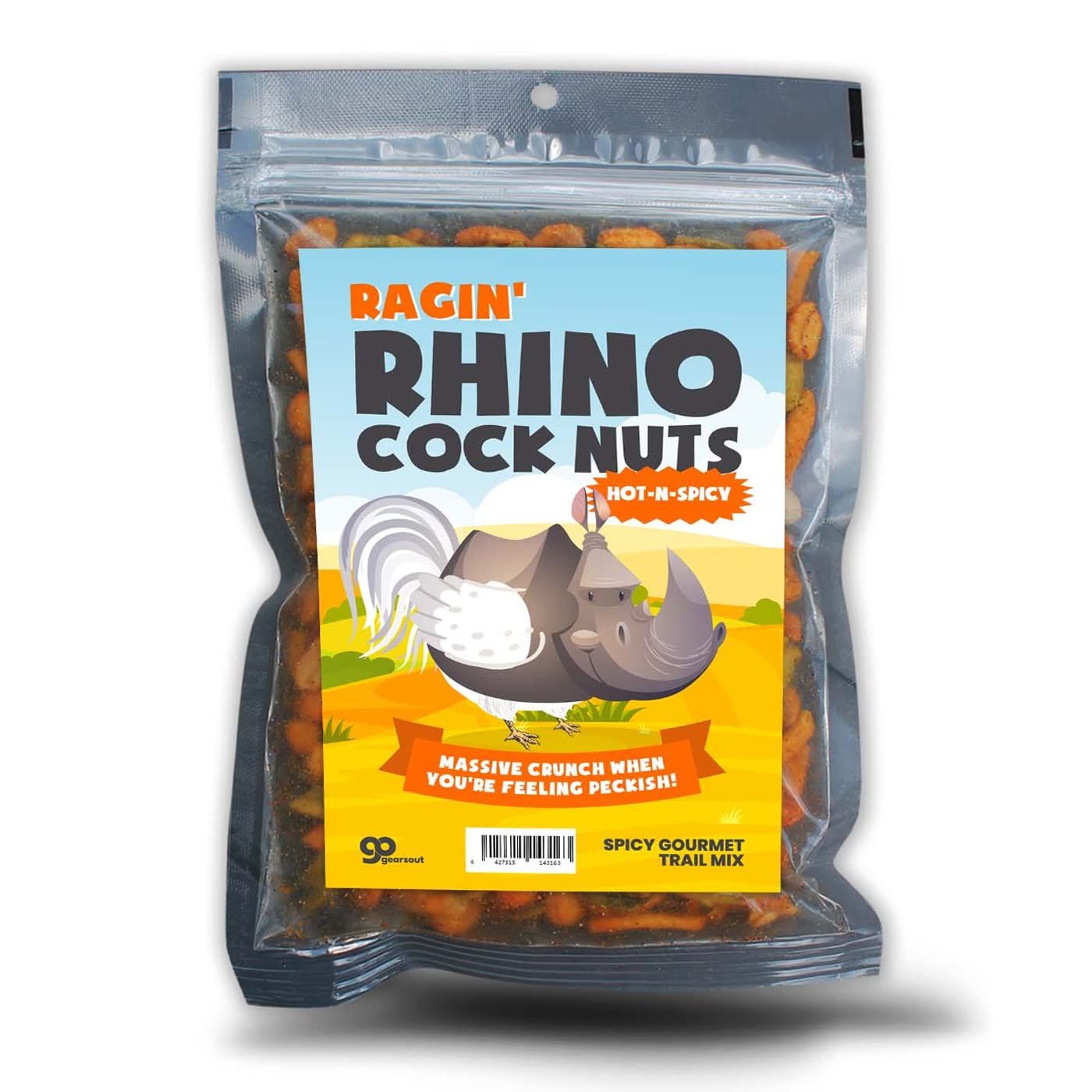 Rhino Cock Nuts - Gourmet Trail Mix - Funny Presents for Men - Hilarious Stocking Stuffers - Gag Gifts for Dad - Weird Gifts for Friends