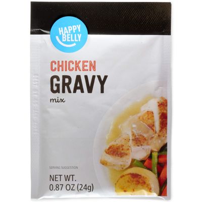 Amazon Brand - Happy Belly Chicken Flavored Gravy Mix, 0.87 ounce (Pack of 12)