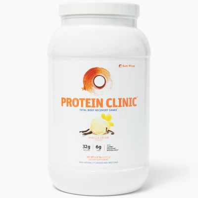 SaltWrap Protein Clinic - Total Body Recovery Shake with Collagen Peptides, HMB, Tart Cherry Extract, Pea Protein Isolate and Prebiotic Fiber for Joints &amp; Muscle Recovery - Vanilla Cream