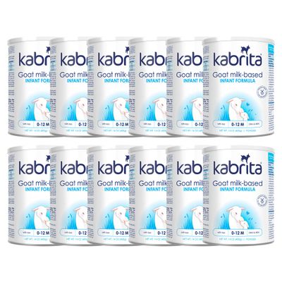Kabrita Goat Milk-Based Infant Formula - 14oz - Pack of 12 - Natural, Gentle Baby Formula - European, Non-GMO - Ages 0-12 Months