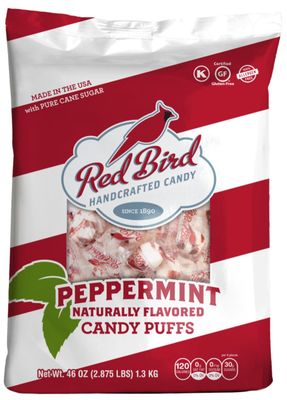 Red Bird Soft Peppermint Candy, Individually Wrapped, Gluten Free Breath Mints, 46 oz Bag