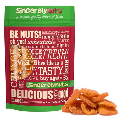 Sincerely Nuts - Dried Jumbo California Apricots  One Lb. Bag  Healthy Pitted Apricot Fruit  Raw Vegan Snack  Dehydrated  Sweet Gourmet Snacking Food  Kosher and Gluten Free