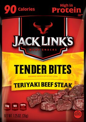 Jack Link&#39;s Premium Cuts Beef Steak Tender Bites, Teriyaki, 1.25 Ounce (Pack of 10)