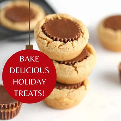 Sweetzo Individually Wrapped Holiday Chocolates, Bite Sized Christmas Treats, Party Favor, Stocking Stuffer and More - 4.5 Ounces (Pack of 3) Peanut Butter Cups