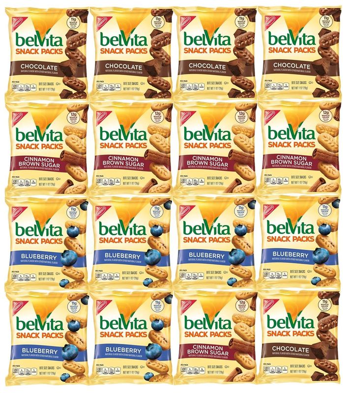 Breakfast Biscuits Bite-Size, Variety, 1 oz snack packs BelVita- (40 Count) Bonus Mystery Snack By MAJUU CONNECT INCLUDED.