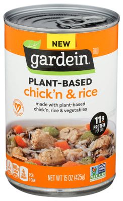 Gardein Plant-Based Chick&#39;n &amp; Rice Soup, Vegan, 15 oz.