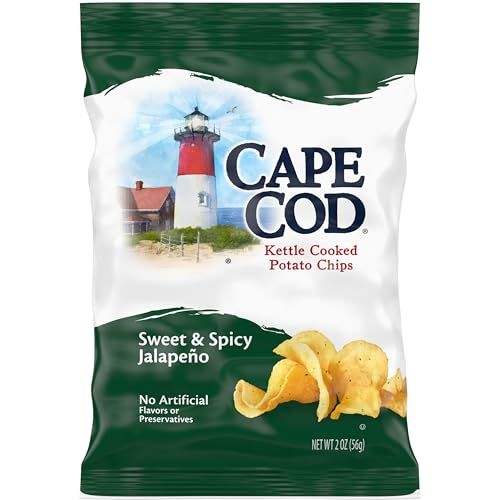 Cape Cod Sweet &amp; Spicy Jalapeno Chips, 2 Oz Bag (Pack of 6)