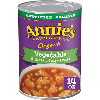 Annies Organic Vegetable Soup with Farm-Shaped Pasta, 14 oz