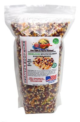 3.9 LB Heirloom Multi-colored Popcorn Kernels  Non-GMO  USA Grown  Low Calorie High Fiber Snack  Perfect Movie Night  All Natural, Vegan, Gluten Free  INTL POP