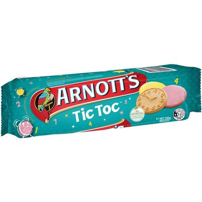 Arnott&#39;s Tic Toc Biscuits 250g.