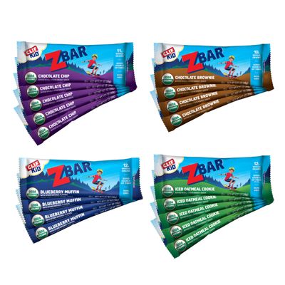 Zbar - Variety Pack - 4 Flavors - Soft Baked Snack Bars - Non-GMO - 10-12g Whole Grains - USDA Organic Granola Bars (18 Pack)