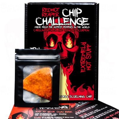 Red Hot Reaper - 1x Chip Challenge Hottest Chip - Carolina Reaper Spicy Challenge - Stupidly Spicy Hot Chip