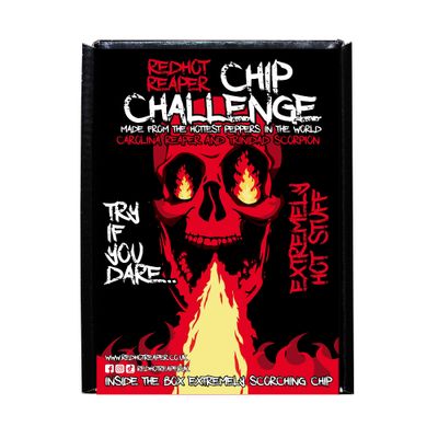 Red Hot Reaper - 1x Chip Challenge Hottest Chip - Carolina Reaper Spicy Challenge - Stupidly Spicy Hot Chip