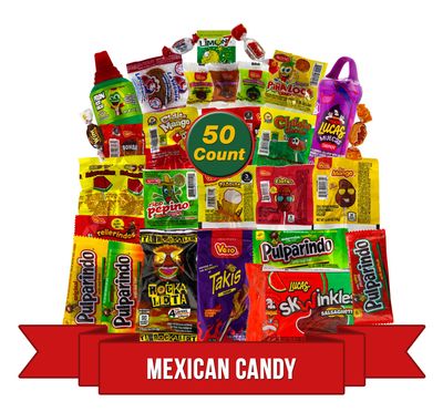 Mix Dulces Mexicanos surtidos candy, Such as Sweet, Sour and Chili with Tangy taste of our Variety Pack - Authentic Assortment Mexican candy (50 Count), by LookOn.