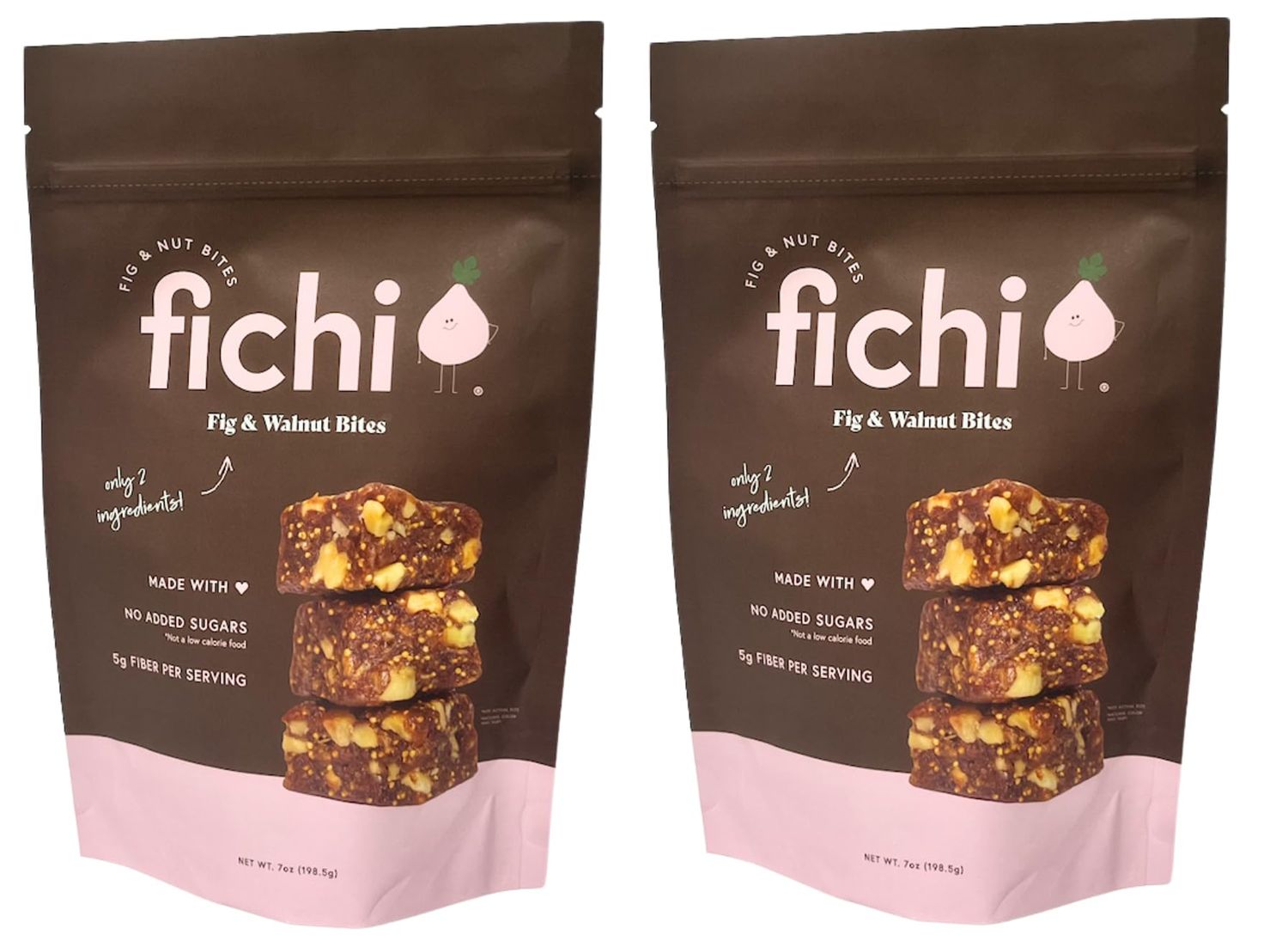 Fichi Fig and Nut Bites, a Wholesome and Delicious Gluten-Free Italian Fruit and Nut Snack (Two Pack, Fig and Walnut)