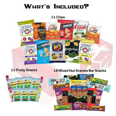 Snack Box Healthy Snack Assortment Variety Care Package (40 Count) Easter Holiday, Employee Appreciation, Office, Breakroom, Teachers, Back to School, College Students, Birthday Gift, Events, Meeting