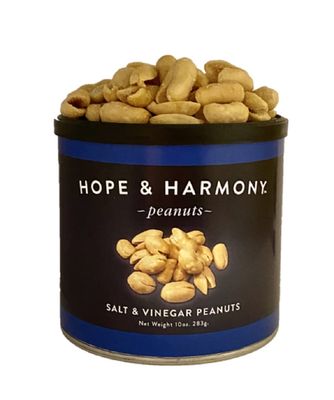 Hope &amp; Harmony Salt &amp; Vinegar Peanuts  10 oz Tin  Virginia Peanuts, 1