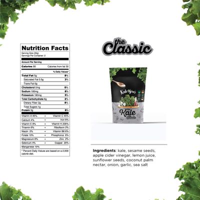 Kale Bros, Kale Chips, The Classic, Multi-pack (Pack of 6) Vegan/Gluten-free/Paleo Snack