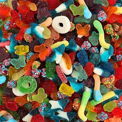 Sweet and Sour Candy Salad Assorted Mix Gourmet Gummy Candy - by Queen City Candy Cave (1 Pound)