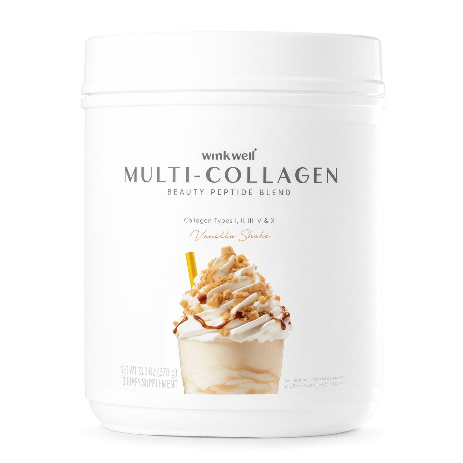 Delicious Vanilla Shake Collagen Protein Powder Mix  5 Types 1,2,3,5 &amp; 10 of Collagen in one Mix  Zero Sugar Formula  Hair, Skin and Joint Formula
