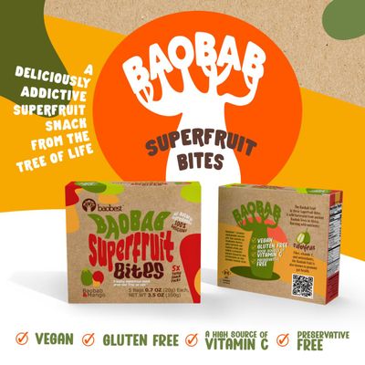 Baobest Superfruit Bites - Baobab Superfruit Variety Pack - Berry, Mango, and Raspberry - Vegan, Gluten Free, High in Vitamin C, Preservative-Free, Superfood Snack from the Tree of Life - 15 Servings