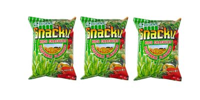 Regent Snacku Rice Crackers Vegetable Flavored 2.12oz, 3 Pack