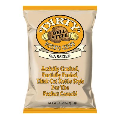 Dirty Sea Salted Potato Chips, 2 Ounce - 25 per case.