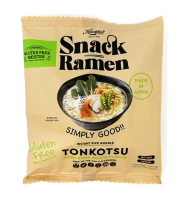 Gluten Free Snack Ramen-TONKOTSU 7pk (Vegan/No MSG)