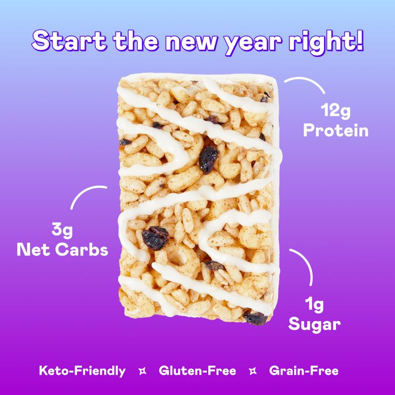 MAGIC SPOON Treats and Spoon - High Protein, Low Carb, Keto Friendly, Low Sugar, Gluten Free, Crispy Protein Bar Cereal Bar, On-The-Go Healthy Snack (Blueberry Muffin, 8 Bars)