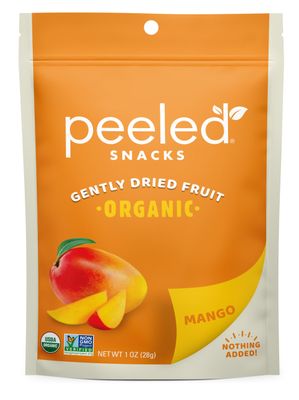 Peeled Snacks Organic Dried Fruit - Healthy, Vegan Snacks for On-the-Go Lunch and More Mango 1 Oz (Pack of 24)