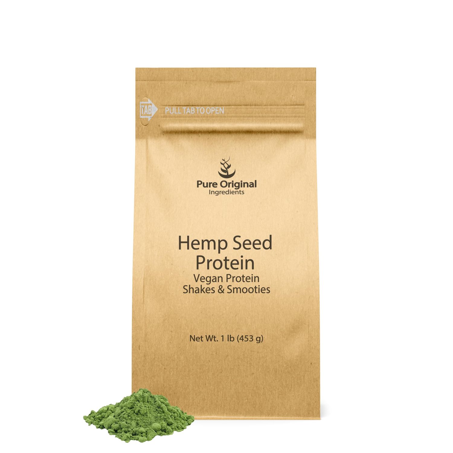 PURE ORIGINAL INGREDIENTS Vegan Hemp Seed Protein Powder (1 lb) Smoothies &amp; Shakes, Nutty Flavor, Smooth Texture
