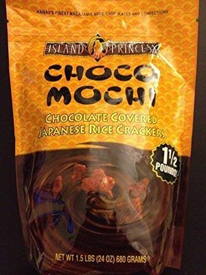 Island Princess Choco Mochi Chocolate Covered Japanese Rice Crackers 1.5 Lb