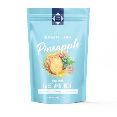 Natural Dried Pineapple - Premium Quality, Naturally Sweet &amp; Juicy, Soft &amp; Chewy, Gluten-Free, Vegan, Healthy Snack Option, High in Vitamins, 3.5OZ (100gram) - Authentic Taste of Thailand